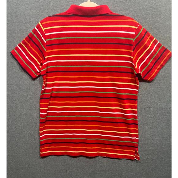 Ralph Lauren Womens Striped Polo Shirt Red w/ Big Yellow Pony Size XL - Picture 2 of 6